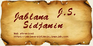 Jablana Šiđanin vizit kartica